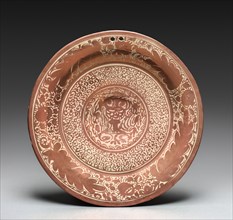 Bowl with Peacock, 1300s. Spain, Paterna, 14th century. Tin-glazed earthenware (maiolica);