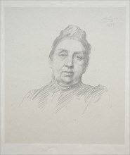 Portrait of Madame Kemp, Front View (3rd Plate). Alphonse Legros (French, 1837-1911). Lithograph