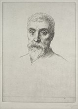 Portrait of Sir Hiram S. Maxim. Alphonse Legros (French, 1837-1911). Drypoint
