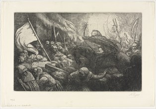 The Triumph of Death:  The Proclamation. Alphonse Legros (French, 1837-1911). Etching