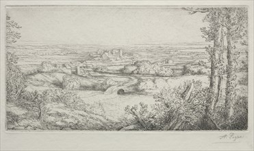 A Valley in Burgundy (Une Vallée en Bourgogne). Alphonse Legros (French, 1837-1911). Drypoint