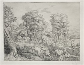The Return to the Farm (Le Retour à la Ferme). Alphonse Legros (French, 1837-1911). Drypoint