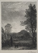 The Skylark, 1850. Samuel Palmer (British, 1805-1881). Etching