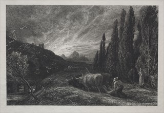 The Early Plowman, before 1861. Samuel Palmer (British, 1805-1881). Etching