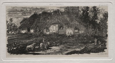 The Farm-Yard, 1861. Rodolphe Bresdin (French, 1822-1885), Auguste Delâtre. Etching; sheet: 15.5 x