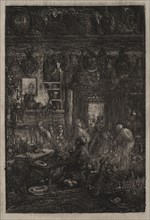 Moldavian Interior, 1865. Rodolphe Bresdin (French, 1822-1885). Etching; sheet: 29.4 x 22.5 cm (11