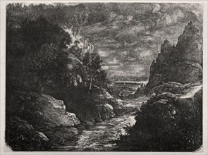 The Mountain Stream, 1871. Rodolphe Bresdin (French, 1822-1885). Lithograph; sheet: 28.5 x 39.8 cm