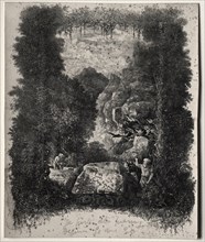 First Frontispiece for Fables and Fairy-Tales by Thierry-Faletans, 1868. Rodolphe Bresdin (French,