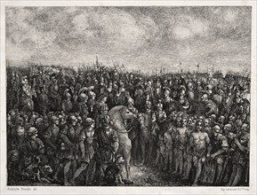 Caesar and his Prisoners, 1878. Rodolphe Bresdin (French, 1822-1885), Lemercier. Lithograph; sheet: