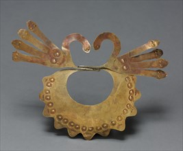Mouth Mask, 100 BC-AD 700. Peru, South Coast, Nasca style (100 BC-AD 700). Hammered gold alloy;