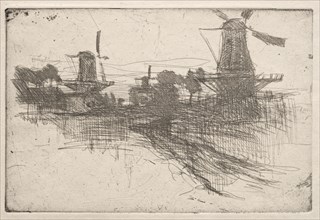Evening, Dordrecht. John Henry Twachtman (American, 1853-1902). Etching