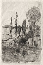 7: French Landscape, ca. 1884-89. John Henry Twachtman (American, 1853-1902). Etching