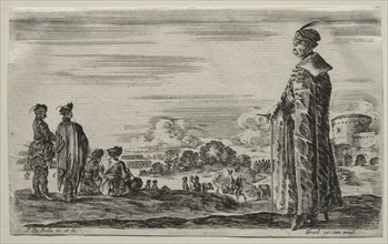 Various Figures and Landscapes:  A Group of Polish Gentlemen, 1649. Stefano Della Bella (Italian,
