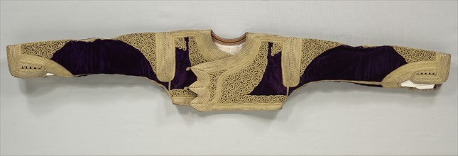 Women's Jacket, late 19th century. Turkey ?, late 19th century (?). Velvet decorated with gold