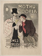 Mothu et Doria - Scènes impressionistes, 1893. Théophile Alexandre Steinlen (Swiss, 1859-1923).