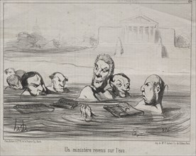 Published in le Charivari (26 April 1851): Actualities (No. 120): A Minister returns to the water,