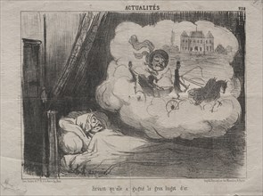 Published in le Charivari (27 October 1851): Actualities (No. 238): Dreaming that she had won many