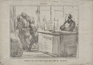 Published in le Charivari (7 December 1855): Actualities (No. 252): Condemned for having sold a
