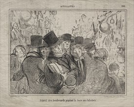 Published in le Charivari (7 January 1856): Actualities (No. 260): View of boulevards during a