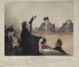 Le Charivari (no. du 23 avril 1837): Caricaturana, plate 44: Robert-Macaire, lawyer, 1837. Honoré