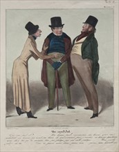 Published in le Charivari (18 May 1837): Caricaturana (Plate 48): A Candidate, 1837. Honoré Daumier