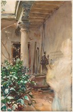 The Patio, 1908. John Singer Sargent (American, 1856-1925). Watercolor with traces of gouache over