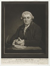 David Garrick, 1779. Thomas Watson (British, 1743 (?)-1781). Mezzotint