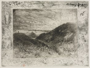 The Cliff, Bay of Saint Malo, 1886-1890. Félix Hilaire Buhot (French, 1847-1898). Etching,