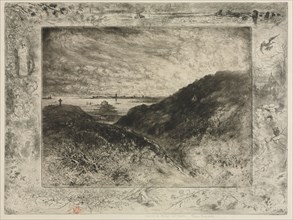 The Cliff: Bay of Saint-Malo, 1886-1890. Félix Hilaire Buhot (French, 1847-1898). Etching,