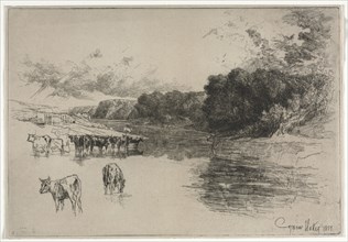 A Lancashire River, 1881. Francis Seymour Haden (British, 1818-1910). Etching and drypoint