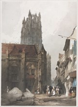 Picturesque Architecture in Paris, Ghent, Antwerp, Rouen:  St. Laurent, Rouen, France, 1839. Thomas