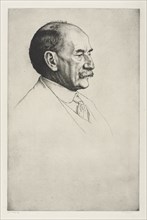 Thomas Hardy, Facing Right, 1910. William Strang (British, 1859-1921). Drypoint