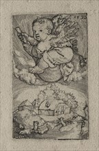 Genius Riding on a Ball, 1520. Barthel Beham (German, 1502-1540). Engraving