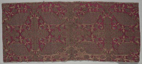 Brocaded Satin Textile, 16th century. Italy, 16th century. Brocade; silk and metal; average: 64.2 x