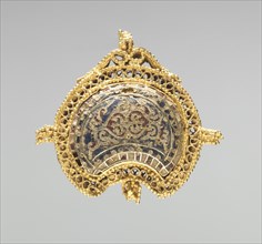 Crescent-Shaped Pendant, 1000-1100. Byzantium, Constantinople?, Byzantine period, 11th century.