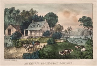 American Homestead, Summer, 1869. And James Merritt Ives (American, 1824-1895), Nathaniel Currier