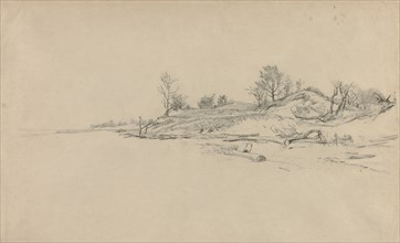 Sand Dunes, Lake Ontario, c. 1874. Homer Dodge Martin (American, 1836-1897). Black crayon ? ;