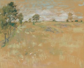 Pastures, Greenwich, Connecticut, c. 1890-1900. John Henry Twachtman (American, 1853-1902). Pastel;