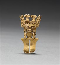 Figurine Pendant, c. 400-1000. Colombia, Quimbaya or Yotoco style, 5th-10th Century. Cast gold;
