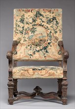 Chair, before 1717. Royal Savonnerie Manufactory, Chaillot Workshops (French, est. 1627). Carved