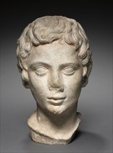 Head of a Youth, 100-1 BC. Egypt, Alexandria, Roman, 1st Century BC. Marble; overall: 29.5 cm (11