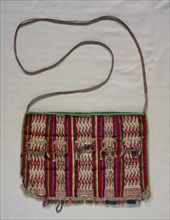 Pouch (Bolsa), late 1800s. Bolivia, Haurina, late 19th century. Wool with glass beads and sequins;