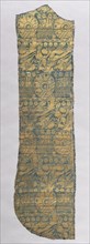 Chasuble Fragment with Realistic Animals, c. 1420. Italy. Silk, gold thread; lampas weave; average: