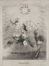 Published in le Charivari (7 June 1850): Actualities (No. 140): The new Icarus, 1850. Honoré