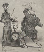 Published in le Charivari (8 August 1851): Actualities (plate 183): Trying one's strength, 1851.