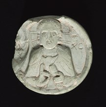 Medallion with Christ, c. 1200-1400. Byzantium, 13th-14th century. Steatite; diameter: 4.2 cm (1
