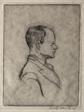 Portrait. Rudolf Schwartz (American, 1866-1912). Drypoint