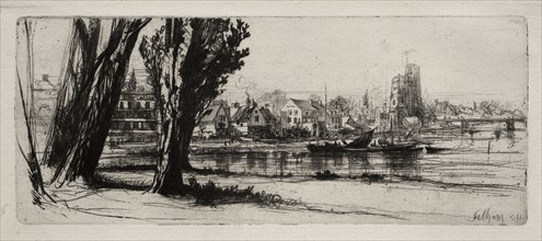 Fulham. Francis Seymour Haden (British, 1818-1910). Etching and drypoint