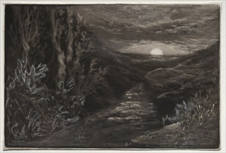A Moorland Stream. Francis Seymour Haden (British, 1818-1910). Mezzotint