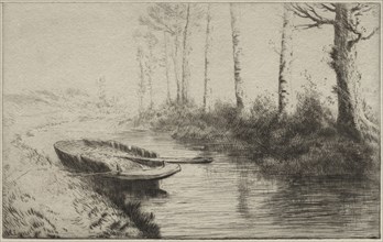 The Canal, Morning. Alphonse Legros (French, 1837-1911). Etching and drypoint